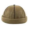 Höst vinter män kvinnor stickad hatt varm beanie skullcap sailor cap manschett Brimless retro navy stil cykling keps masker