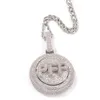 A-Z Nombre personalizado Letras Oro Plata Hombres Moda Hip Hop Joyería Iced Out Letra giratoria Colgante Necklace186l