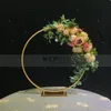 Dekoracja imprezy 5pcs 10pcs Wedding Table Centerpiece Golden Metal Arch Circle Ring340k