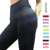 Tryck upp leggings märke sport kvinnor leginer fitness hög midja sweatpants anti cellulite pantalon taille haute plus storlek 211204