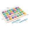 Montessori Toys for Wooden Trains Fishing Game Fine Motor Skill Learning Magnet Fish Polon Pabille de pêche Éducation Kids Gift3163104