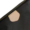 Kvinnor Väskor Äkta Väska Handväskor Hög Quanlity Purses Purse Läder 3PCS Mynt Lady Tre Produkt Mini Pochette Tote Mteqx