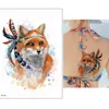 Animais selvagens tatuagem temporária bady arte flash tatuagens adesivo bonito leopardo animal padrão impermeável tatuagem de tatuagem mulheres homens diy pintura