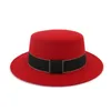 Wide Brim Hats Fedora Hat Men Women Artificial Wool Blend Wedding Party Bowler Winter Fashion JazzHat Chapeau Wholesale Oliv22