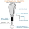 자동차 액세서리 5 스피드 기어 박스 핸들 기어 시프트 노브 시프터 레버 스틱 범용 PU 가죽 자동 변속기 차량