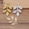 BoYuTe 50 Pieces Lot 32 50MM Metal Brass Stamping Leaf Pendant Charms Diy Hand Made Jewelry Findings Components268B