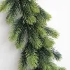 Decorative Flowers & Wreaths 180cm 50cm PE Leaf Christmas Artificial Green Leaves Party Xmas Garland Wreath Tree Ornaments Hanging Decoratio