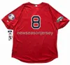 Gestikte retro jersey Carl Yastrzemski Cool Base Red Jersey Men Women Youth Baseball Jersey XS-5XL 6XL