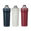 2021Amazon 800 ml Grote capaciteit Tijd Marker Gym Outdoor Albumen Poeder Roestvrij staal Shaker Sport Waterfles