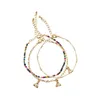 Link Chain Fashion Bohemian Armband Set For Women Shell Star Map Heart Natural Stone Pärlor Kedjor Bangle Boho Jewelry Wholesale