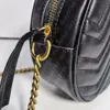Designer Mini -Kettenbeutel Handtaschen hochwertige Luxus -Leder -Kreis Geldb￶rse Runde Umh￤ngetasche Herz Frauen Kette Cross Body Messenger Wave Corsbody Dicky0750