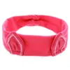 2021 Nya Baby Girls Headbands Cartoon Kitty Ear Head Bands Kids Elastic Bomull Hårband Mode Barn Hår Tillbehör Huvudband