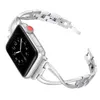 Женский браслетный ремешок для Apple Watch 8 Ultra 49 мм 7 SE Diamond Bands 38 мм 41 мм 45 мм 42 мм 44 мм 44 мм браслет из нержавеющей стали Fit Iwatch 6 5 4 4 3 1