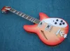 Factory Outlet-12 Strings Cherry Red Electric Gitara z pół-wydrążonym ciałem, Roodewood Fretboard