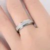 Colorful Stainless Steel Rotating Ring Unisex Jewelry Reduce Pressure Titanium Metal Frosted Rings