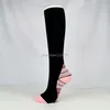 Zwarte compressie knie hoge sokken kousen buiten running wandelen voetbal sport kousen voor vrouwen mannen