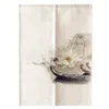 Curtain & Drapes Chinese Lotus Door Noren Japanese Doorway Kitchen Curtains Feng Shui