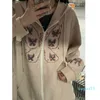 Женские толстовки 2021 толстовки Wafel Winterjas Top Bearibed Hoodie Window Retro Pocket Long Mouw жилет