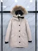 Högkvalitativ kvinna Winter Wolf Fu Travel Parka Down Jacket Long Puffer Coats Warm Overcoat Outwear