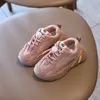 Zapatillas deportivas para niños 2021, zapatos informales para niños, zapatos para correr rosas para niñas, zapatos blancos de ocio para niños, zapatillas para bebés 21-36 G1025