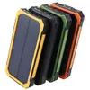 Bakaey 20000mAh DIY Stor kapacitet LED Light Solar Power Bank Case för iPhone X XS Huawei P30 Mate 30 5G OnePlus 7 MI9 9PRO S10 + Not 10 - Grön
