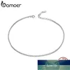 Bamoer Simples Essential Bead Link Anklets 925 Pulseira de Prata Esterlina para Jóias de Pé Prata Feminina Perna Cadeia SCT002 Preço de Fábrica Especialista Qualidade Mais Recente