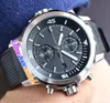 44mm Aquatimer Family IW379503 4813 Automatisk män Titta svart Rose Gold Case Black Rubber Strap Sport Watches No Chronograp2588