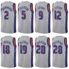 Schermdruk Basketbal Josh Jackson Jerseys 20 Kelly Olynyk 19 Jesaja Livers 12 Stewart 28 Frank 5 Sabben Lee 38 Cade Cesningham 2 Jerami Grant 9 Man Vrouw Jeugd