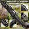 Spring Assisted Knife Pocket Folding Tactical Knifes - Good for Camping Hunting Survival Indoor and Outdoor Activities Mens Gift