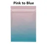 100pcs Gradient Aluminum Foil Zip Lock Bag Flat Contrast Resealable Food Storage Cereals Coffee Powder Snack Smell Proof Gifts Heat Sealing Packaging Pouches