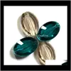 Composants d'extrémité à sertir livraison directe 2021 multicolore 50Pies/sac bricolage exquis cristal verre ovale plat à facettes fait main collier bijoux trouver