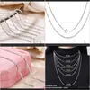 Pendant Necklaces & Jewelry Drop Delivery 2021 Pendants Straight S925 Sterling Sier Necklace Sparkling Flash Extended Sweater Fashion Caulifl