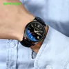 Wristwatches 2021 SANDA Luminous Quartz Watch Men Watches Business Black Leather Wristwatch Luxury Male Clock Geneva Relogio Masculino