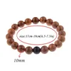 10mm Buddhist prayer Natural Wood Beads Buddha Bracelet Men Lava Stone stretch Strand Bracelet&Bangles Jewelry pulseira