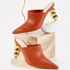 Slippers Womens Pointed Toe Crocodile Pattern Strange High Heel Slingbacks Shoes Mules Sandals 2Colors 2021