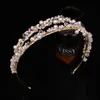 Haarspangen, Haarspangen, Brautaccessoires, Hochzeitsband, Forseven-Stil, golden, hochwertige Zinklegierung, modisch, Strass, Perlen, Damen-Stirnband