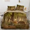 Biancheria da letto di lusso 3D Set di biancheria da letto Europa Queen King Doppio Piumino Cover Duvet Linen Coperta Coperta / Quilt Set Animal Horse