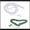 Perlé, Brins Bracelets Bijoux Drop Delivery 2021 Forme Ronde Perles De Prière Musulman Islamique Tasbih Perlé Adultes Bracelet T4Md Q57Mv