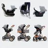 2021 New Baby Stroller 3 in 1 High Landscape Stroller Retling Baby Carriage 접이식 유모차 베이비 요람 푸 체어 신생아