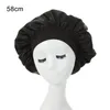 1 stks met premium elastische band badkap extra grote satijnen silky bonnet slaapkap voor unisex hoofd wrap randmuts