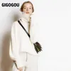 GIGOGOU Cashmere Sweater Women Turtleneck Pullovers Top Solid Korean Lady Jumper Oversized Winter Wool Knit Christmas Sweaters 210918