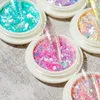 6 Box Set 3D Flakes Fluorescent Nail Sequins Sparkly Paillette Nail Chunky Glitter Chameleon Decorations Nail Accessory