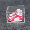 Mini 3d stereo sneaker nyckelring dekoration kreativ bil nyckelkedja män hänger basket skor stereo modell par gåva serie souvenir