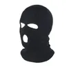 Cykelkapslar Masker 3-hål Balaclava Stickade hattar Cosplay Ninja Tactical Full Face Cover Unisex Vinter Varm Skidmask Solid Skullies Cap