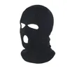 Cappellini da ciclismo Maschere Passamontagna a 3 fori Cappelli lavorati a maglia Cosplay Ninja Tactical Full Face Cover Unisex Winter Warm Ski Mask Solid Skullies Cap