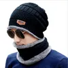 Boinas de invierno para hombres con traje de babero Fashion Corean al aire libre Pelíter peluche Plush engrosado de dos piezas de dos piezas Bucket