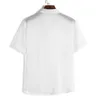 Tunt perspektiv Vit Mens Sommarskjorta Casual Bekväm Kortärmad T-shirts För Män Andningsbar Loose Button Chemise Homme 210524