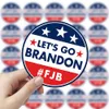 Lets Go Brandon Flag Sticker 100pcs / Lot HotSale USA President Klistermärken för telefon Skateborad Bagage Notebook Hjälm Bilcykel Dekaler