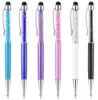 2 في 1 TOLLUS Touch Pen Luxury Diamond Capacitve Screen Pens for iPhone 6 7 8 X Samsung Tablet PC