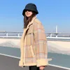 Jaquetas femininas casaco de lã de cordeiro 2021 inverno xiaoxiang estilo zimao tweed e cashmere coreano solto roupas de algodão mulheres